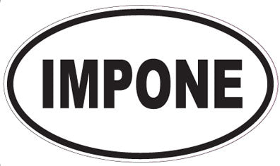 IMPONE - Oval Sticker