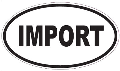 IMPORT - Oval Sticker