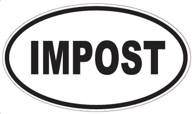 IMPOST - Oval Sticker