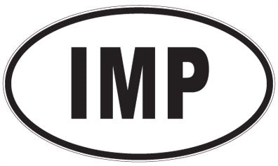 IMP - 3 Letter Initials Oval Magnet