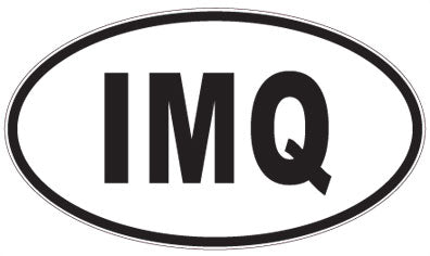 IMQ - 3 Letter Initials Oval Sticker