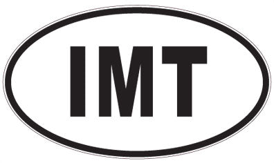 IMT - 3 Letter Initials Oval Sticker