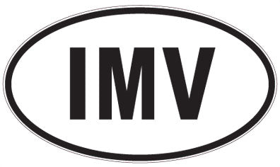 IMV - 3 Letter Initials Oval Sticker