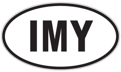 IMY - 3 Letter Initials Oval Magnet