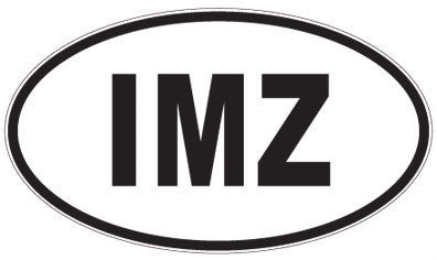 IMZ - 3 Letter Initials Oval Magnet
