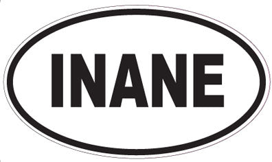 INANE - Oval Sticker