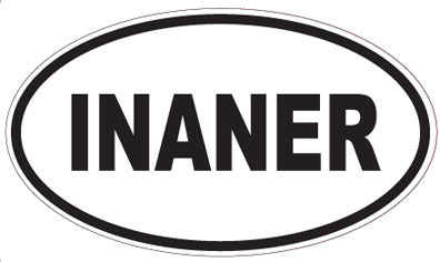 INANER - Oval Sticker