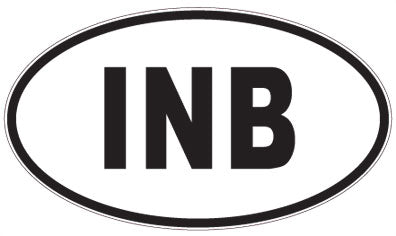 INB - 3 Letter Initials Oval Sticker