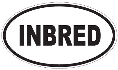 INBRED - Oval Sticker