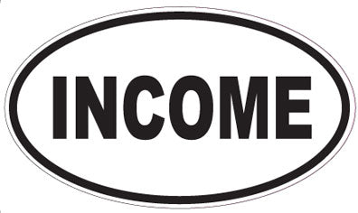 INCOME - Oval Sticker