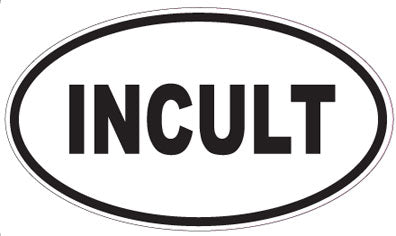 INCULT - Oval Sticker