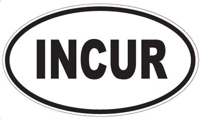 INCUR - Oval Sticker