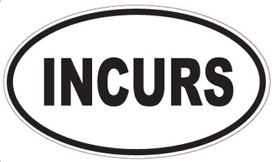 INCURS - Oval Sticker