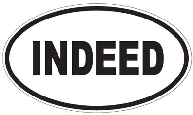 INDEED - Oval Sticker