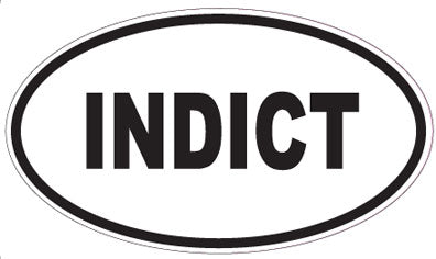 INDICT - Oval Sticker