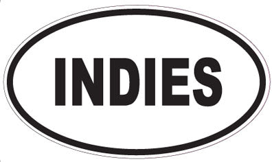 INDIES - Oval Sticker