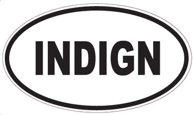 INDIGN - Oval Sticker