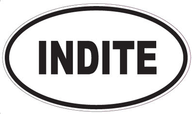 INDITE - Oval Sticker