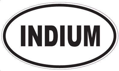 INDIUM - Oval Sticker