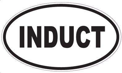 INDUCT - Oval Sticker