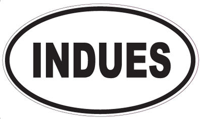 INDUES - Oval Sticker
