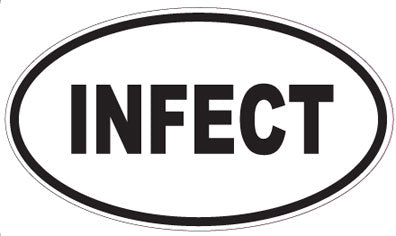 INFECT - Oval Sticker