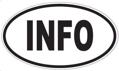 INFO - Oval Sticker