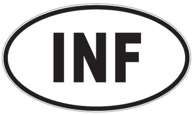 INF - 3 Letter Initials Oval Magnet