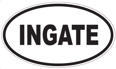 INGATE - Oval Sticker