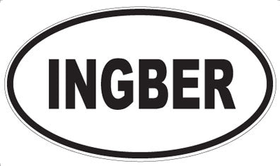INGBER - Oval Magnet