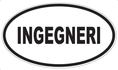 INGEGNERI - Oval Magnet