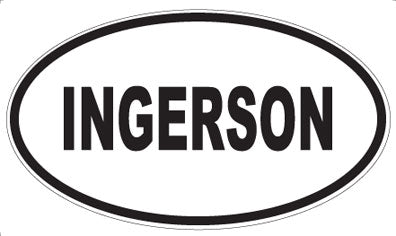 INGERSON - Oval Magnet