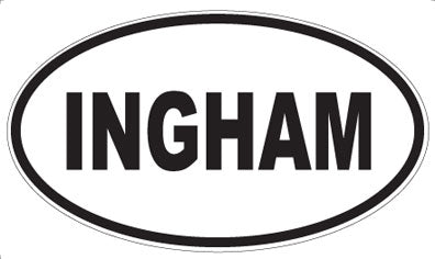 INGHAM - Oval Magnet