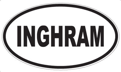 INGHRAM - Oval Magnet