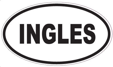 INGLES - Oval Sticker