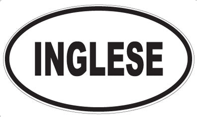 INGLESE - Oval Magnet