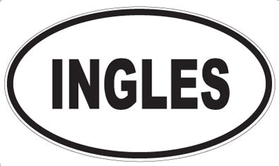 INGLES - Oval Magnet