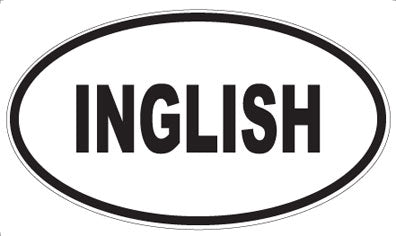 INGLISH - Oval Magnet