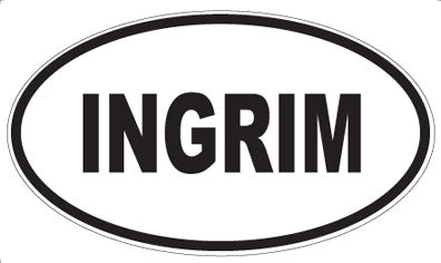 INGRIM - Oval Sticker