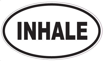 INHALE - Oval Sticker