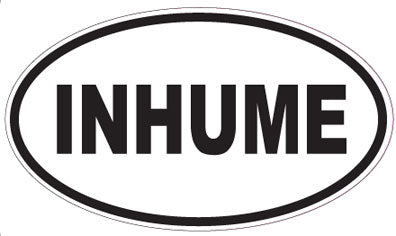 INHUME - Oval Sticker