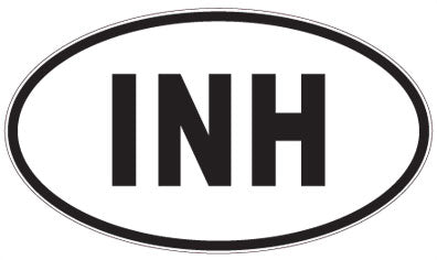 INH - 3 Letter Initials Oval Magnet