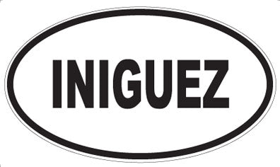 INIGUEZ - Oval Magnet
