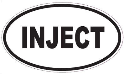 INJECT - Oval Sticker