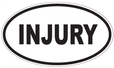 INJURY - Oval Sticker