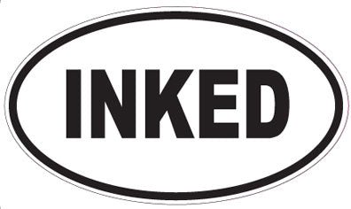 INKED - Oval Sticker