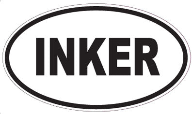 INKER - Oval Sticker