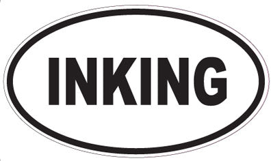 INKING - Oval Sticker