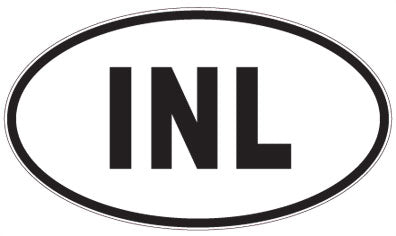 INL - 3 Letter Initials Oval Magnet