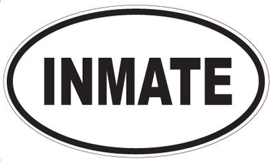 INMATE - Oval Sticker